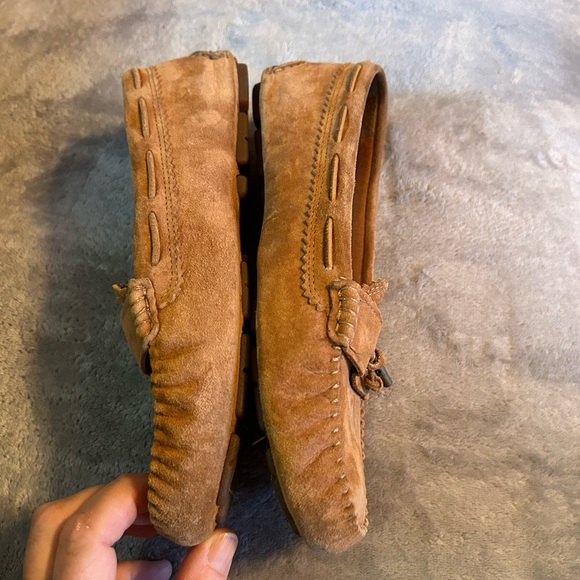 UGG Sz 8 Roni Moccasin Slipper Suede Leather Loafer Shoes Chestnut Brown Women’s - Picture 10 of 16